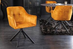 Jídelní židle LOFT II tmavě žlutá samet otočná Nábytek | Jídelní prostory | Jídelní židle | Všechny jídelní židle