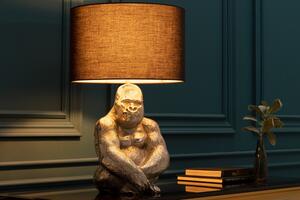 Noble Home Stříbrná stolní lampa Gorilla