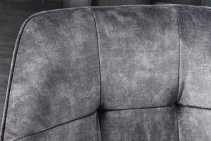 Designová otočná židle Galileo tmavě šedý samet