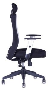 Kancelářská židle na kolečkách Office Pro CALYPSO XL SP4 – s područkami a podhlavníkem Světle šedá 12A11