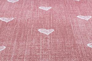 Balta Dětský kusový koberec HEARTS Srdíčka Růžový Rozměr: 100x150 cm