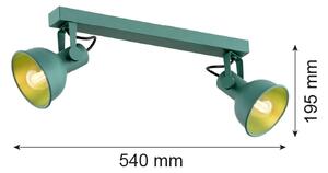 Argon 7174 - Bodové svítidlo LENORA 2xE14/7W/230V zelená