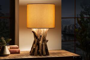 Stolní lampa HARMONY NATUR 50 CM béžová masiv teak Svítidla | Stolní