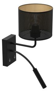 Nástěnná lampa LOFT SHADE 1xE27/60W+1xG9/8W/230V černá/zlatá