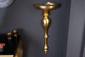 Nástěnný zlatý konzolový stolek Barock Scala 80 cm