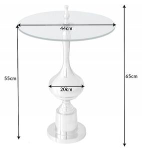 Odkládací stolek ABSTRACT 65 CM stříbrný Nábytek | Doplňkový nábytek | Odkládací stolky