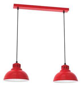 Lustr na lanku SVEN 2xE27/15W/230V červená