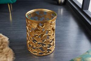 Odkládací stolek GINKGO LEAFS 47 CM zlatý Nábytek | Doplňkový nábytek | Odkládací stolky
