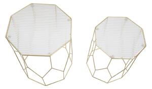 Konferenční stolky Glass Pair 37X47-31X42 cm