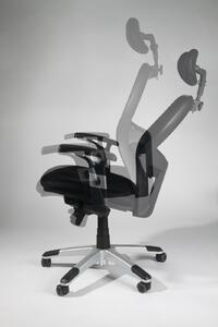 Kancelářská židle MILANO s podhlavníkem, područkami i bederní opěrou