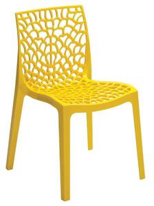 Jídelní plastová židle Stima GRUVYER – bez područek, více barev Giallo