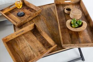 Přírodní dřevěný konferenční stolek Finca