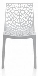 Jídelní plastová židle Stima GRUVYER – bez područek, více barev Bianco
