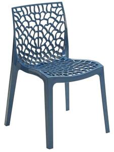 Jídelní plastová židle Stima GRUVYER – bez područek, více barev Blu avio