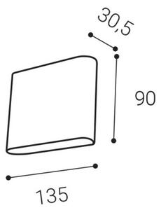 LED2 - LED Venkovní nástěnné svítidlo FLAT 2xLED/3W/230V IP65 antracit
