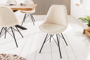 Jídelní židle SCANDINAVIA RETRO krémová / černá Nábytek | Jídelní prostory | Jídelní židle | Všechny jídelní židle