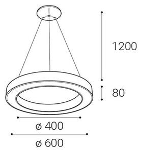 LED2 - LED Stmívatelný lustr na lanku SATURN LED/50W/230V 3000K/4000K bílá