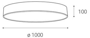 LED2 - LED Stmívatelné stropní svítidlo MONO LED/153W/230V 3000K/4000K černá