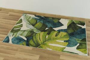 Makro Abra Moderní kusový koberec Green Garden E747 Listy rostlin zelený Rozměr: 140x190 cm