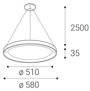 LED2 - LED Lustr na lanku BELLA LED/48W/230V 3000K/4000K bílá