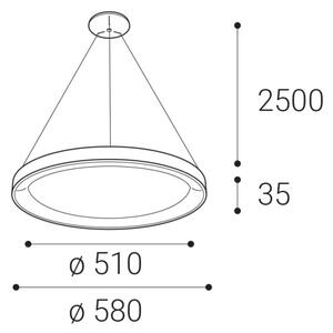 LED2 - LED Lustr na lanku BELLA LED/48W/230V 3000K/4000K černá