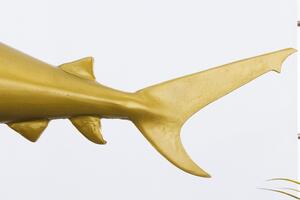 Skulptura SHARK GOLD 100 CM Doplňky | Sochy a sošky