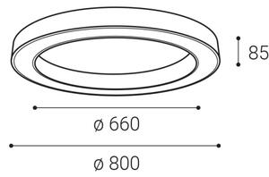 LED2 - LED Stmívatelné stropní svítidlo SATURN LED/60W/230V 3000K/4000K bílá