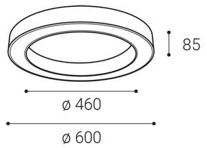 LED2 - LED Stmívatelné stropní svítidlo SATURN LED/50W/230V 3000K/4000K černá
