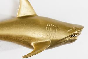 2SET nástěnná dekorace SHARK GOLD 70 CM Doplňky | Nástěnné dekorace