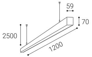 LED2 - LED Lustr na lanku NOLI LED/40W/230V 3000K/3500K/4000K černá