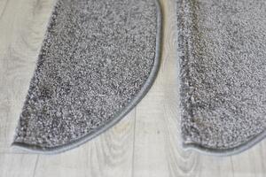 Betap Kobercový nášlap na schody FLORYDA 30 šedý Rozměr: 65 cm x 24 cm + 3 cm (zahnutí)