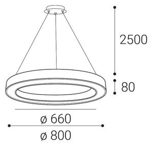 LED2 - LED Stmívatelný lustr na lanku SATURN LED/60W/230V 3000K/4000K černá