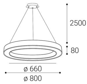 LED2 - LED Stmívatelný lustr na lanku SATURN LED/60W/230V 3000K/4000K bílá