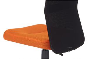 Dětská židle na kolečkách Autronic KA-2325 ORA – černá/oranžová