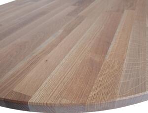 Stolní deska TABLO oválná dubová tmavá 220x 90 cm WOOOD