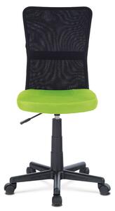 Dětská židle na kolečkách TINK – černá/zelená