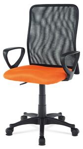 Kancelářská židle na kolečkách Autronic KA-B047 ORA – černá/oranžová