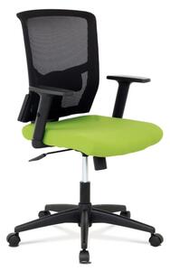Kancelářská židle na kolečkách Autronic KA-B1012 GRN – s područkami, černá/zelená