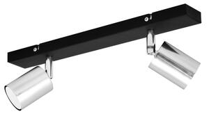 LED Bodové svítidlo TUNE 2xGU10/4,8W/230V matný chrom/černá
