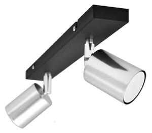 LED Bodové svítidlo TUNE 2xGU10/4,8W/230V matný chrom/černá