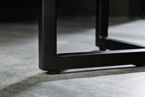 Odkládací stolek ELEGANCE BLACK 40 CM bílý mramorový vzhled Nábytek | Doplňkový nábytek | Odkládací stolky