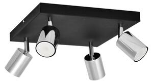 LED Bodové svítidlo TUNE 4xGU10/4,8W/230V matný chrom/černá