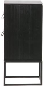 Noční stolek ZOLA s dvěmi zásuvky černá 74cm WOOOD