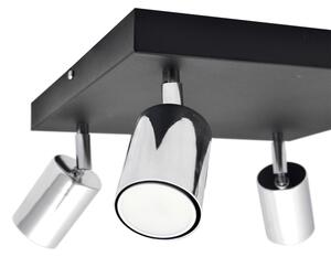 LED Bodové svítidlo TUNE 4xGU10/4,8W/230V matný chrom/černá