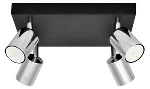 LED Bodové svítidlo TUNE 4xGU10/4,8W/230V matný chrom/černá