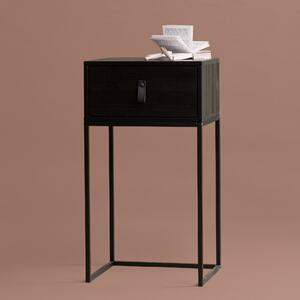 Noční stolek ZOLA se zásuvkou černý [fsc] WOOOD
