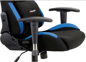 Herní židle na kolečkách ERACER F02 – černá/modrá