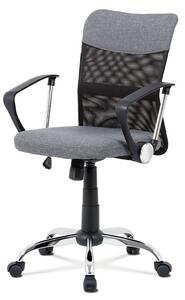 Dětská kancelářská židle na kolečkách Autronic KA-V202 Grey – s područkami, síťovaný opěrák