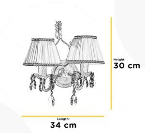 ONLI - Nástěnné svítidlo KAREN 2xE14/6W/230V bronzová