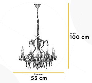 ONLI - Lustr na řetězu TERESA 5xE14/6W/230V bílá